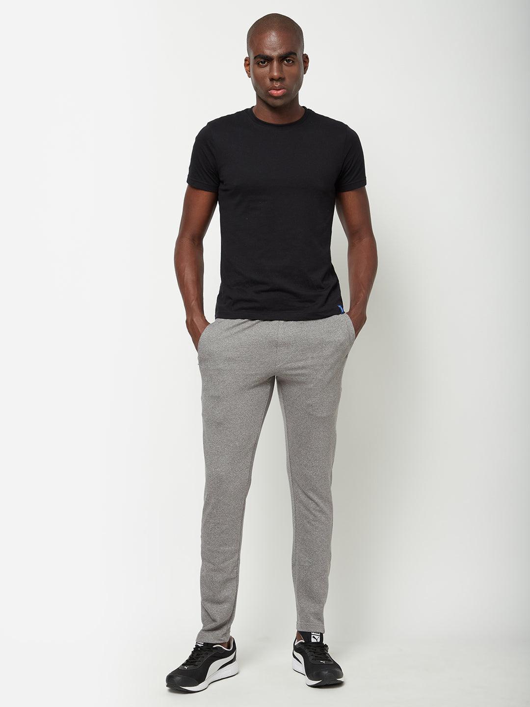 Sporto Men's Terry Knit Grey Melange Track pant