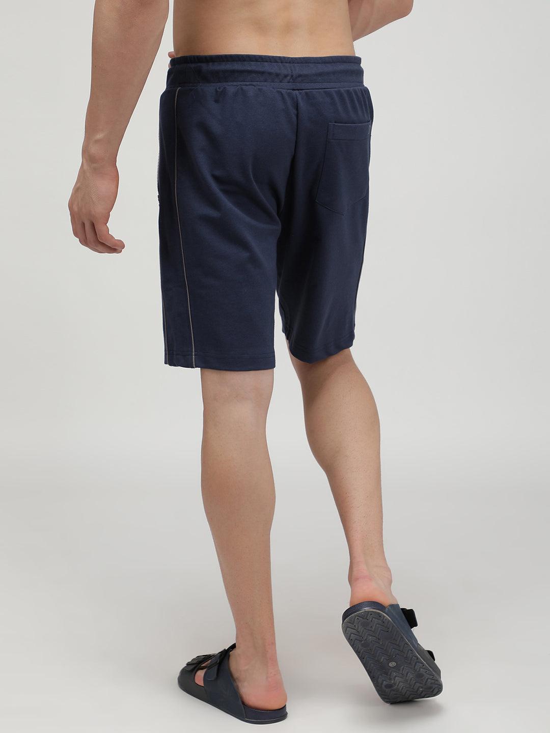 Sporto Men's Cotton Bermuda Shorts - Mood Indigo