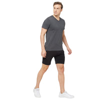 Sporto Men's Solid Casual Lounge Shorts - Black