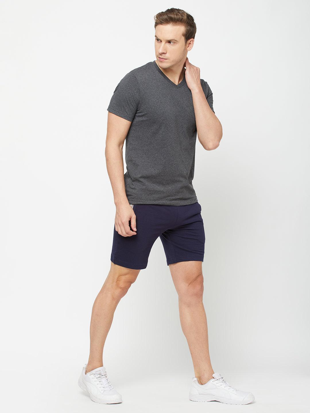 Sporto Men's Solid Lounge Shorts - Black