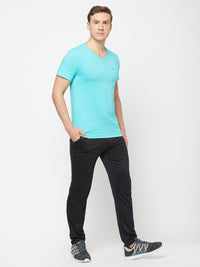 Sporto Men's Slim fit V Neck T-Shirt - Ocean Weave