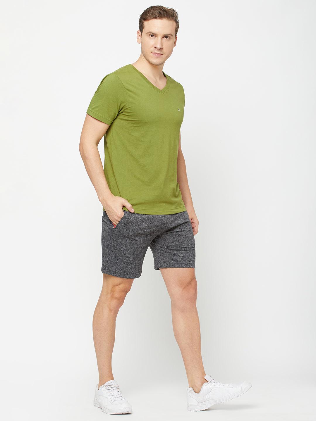 Sporto Men's Casual Lounge Shorts - Black Jaspe