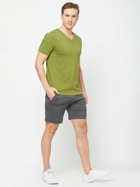 Sporto Men's Casual Lounge Shorts - Black Jaspe