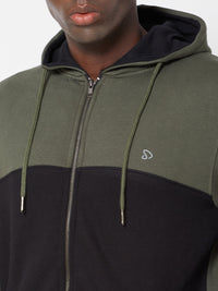 Sporto Men's Zippered Hoodie Jacket - Olive