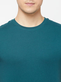 Sporto Men's Round Neck Cotton Tee - Atlantic Deep