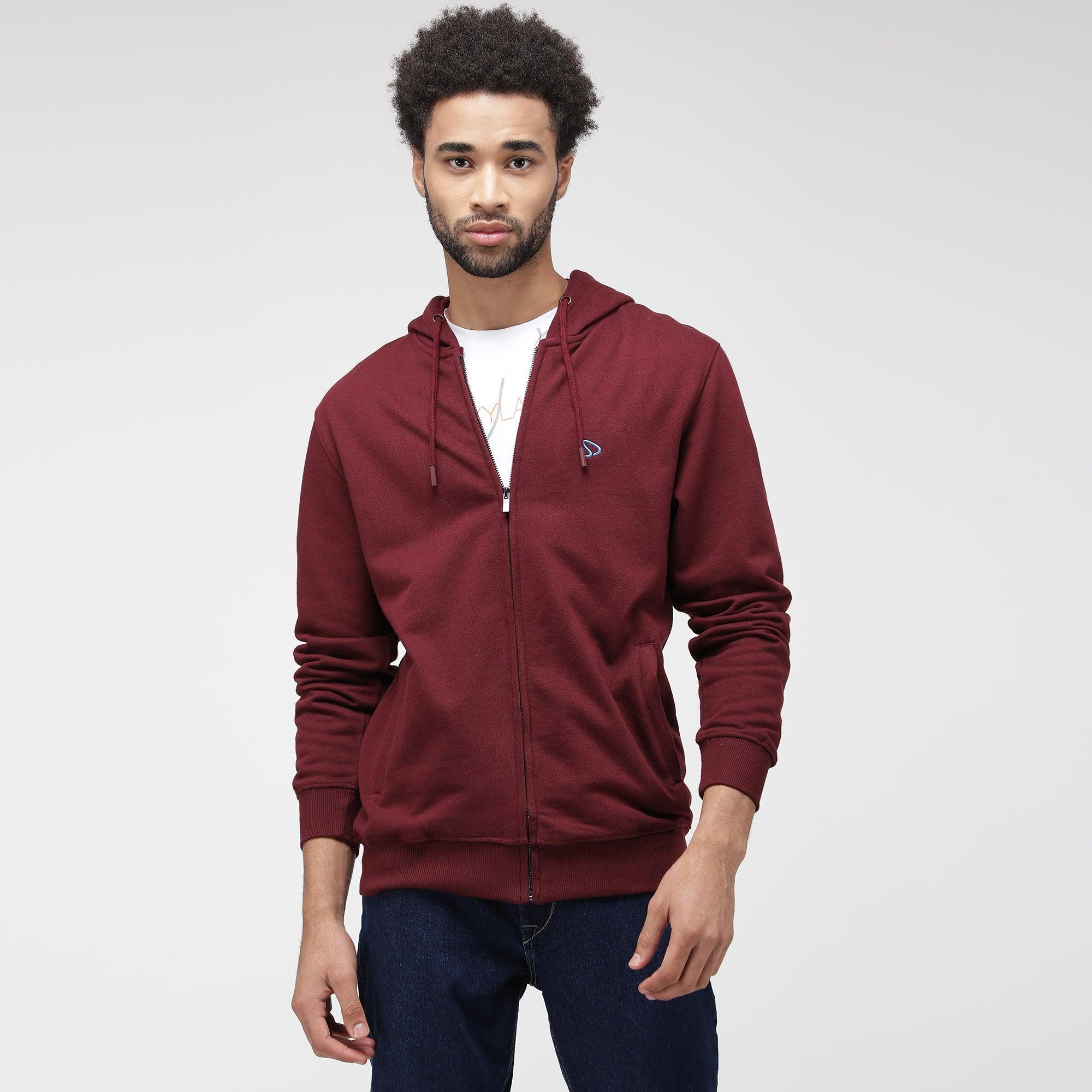 Sporto Men's Solid Hoodie Sweatshirt