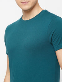 Sporto Men's Round Neck Cotton Tee - Atlantic Deep