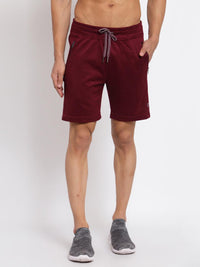 Sporto Men's Solid Lounge Shorts - Burgundy