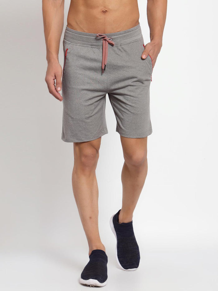 Sporto Men's Cotton Lounge Shorts - Mid Grey