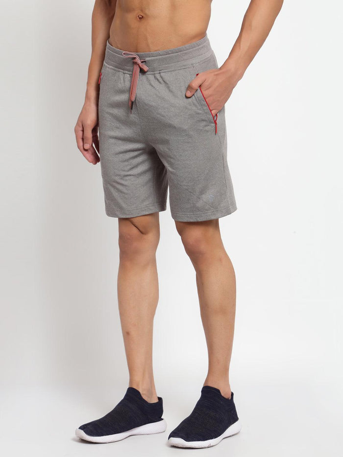 Sporto Men's Cotton Lounge Shorts - Mid Grey
