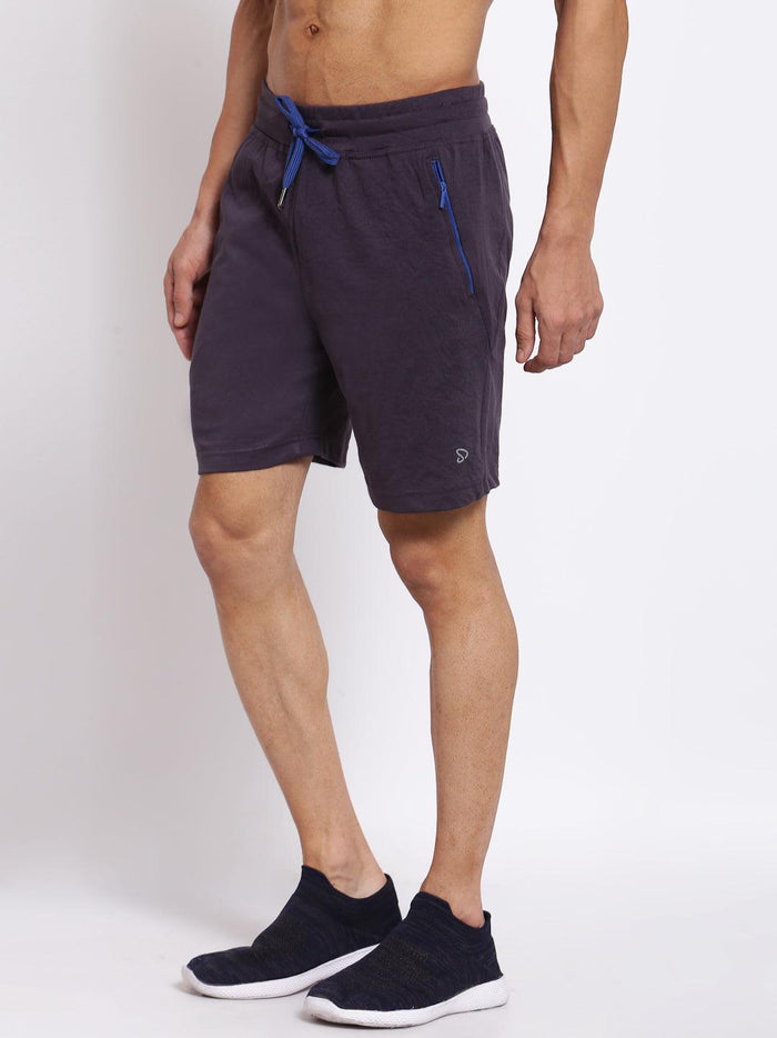 Sporto Men's Solid Lounge Shorts - Charcoal