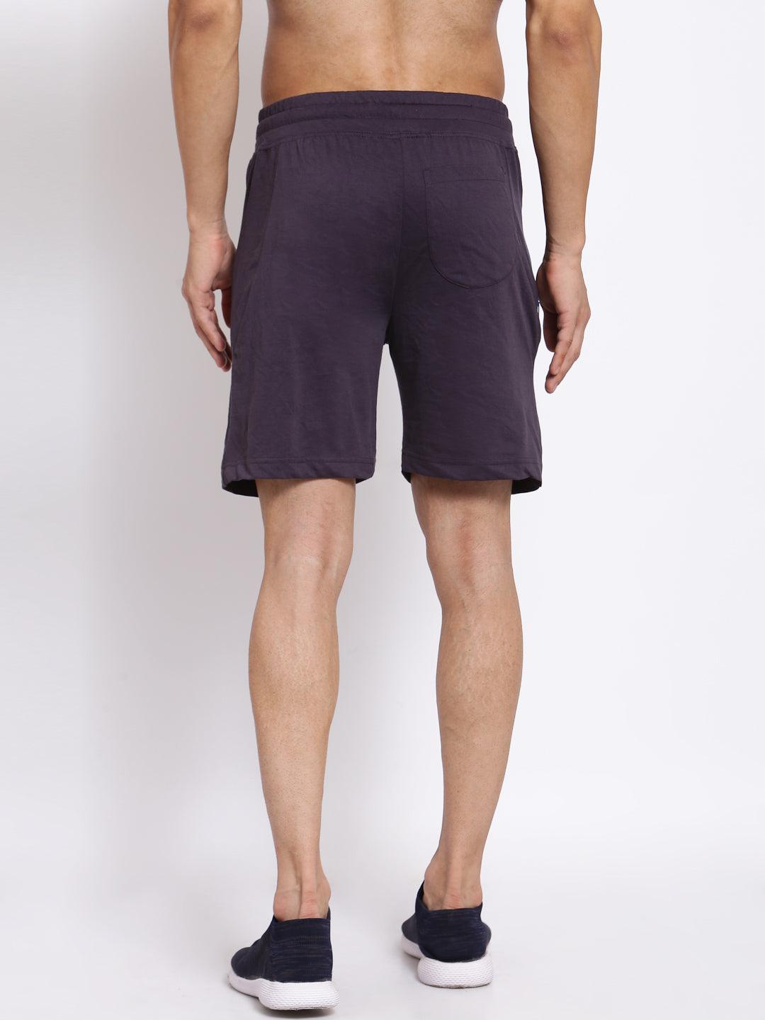 Sporto Men's Solid Lounge Shorts - Charcoal