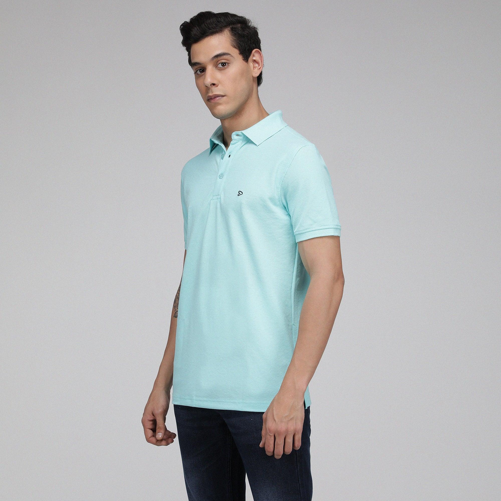 Sporto Men's Solid Polo T-Shirt - ISL Paradise