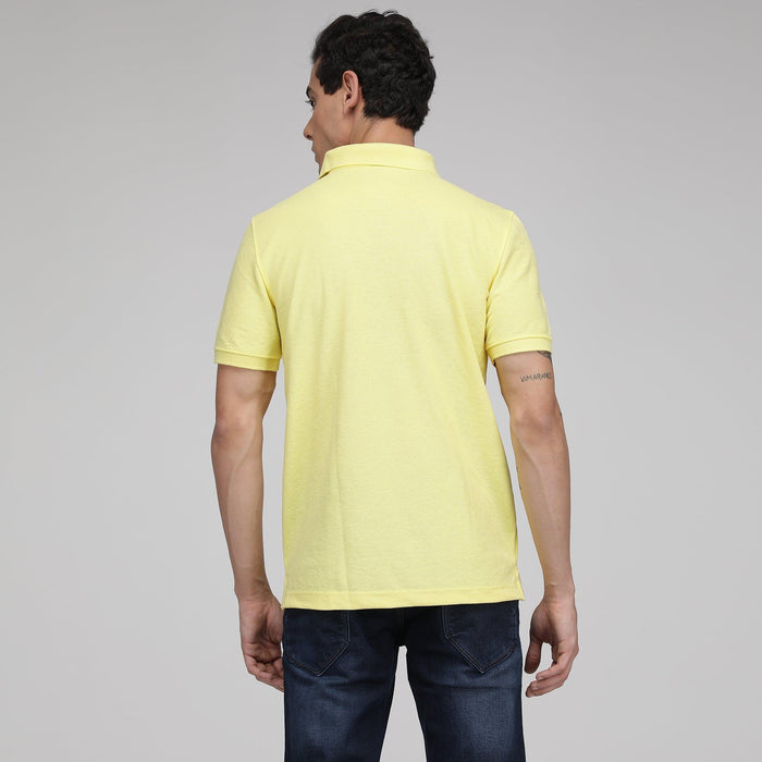 Sporto Men's Solid Polo T-Shirt - Yellow