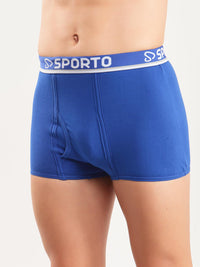 Sporto Men' Cotton Mini Trunks - Pack Of 3 ( Blue, Black & Maroon )