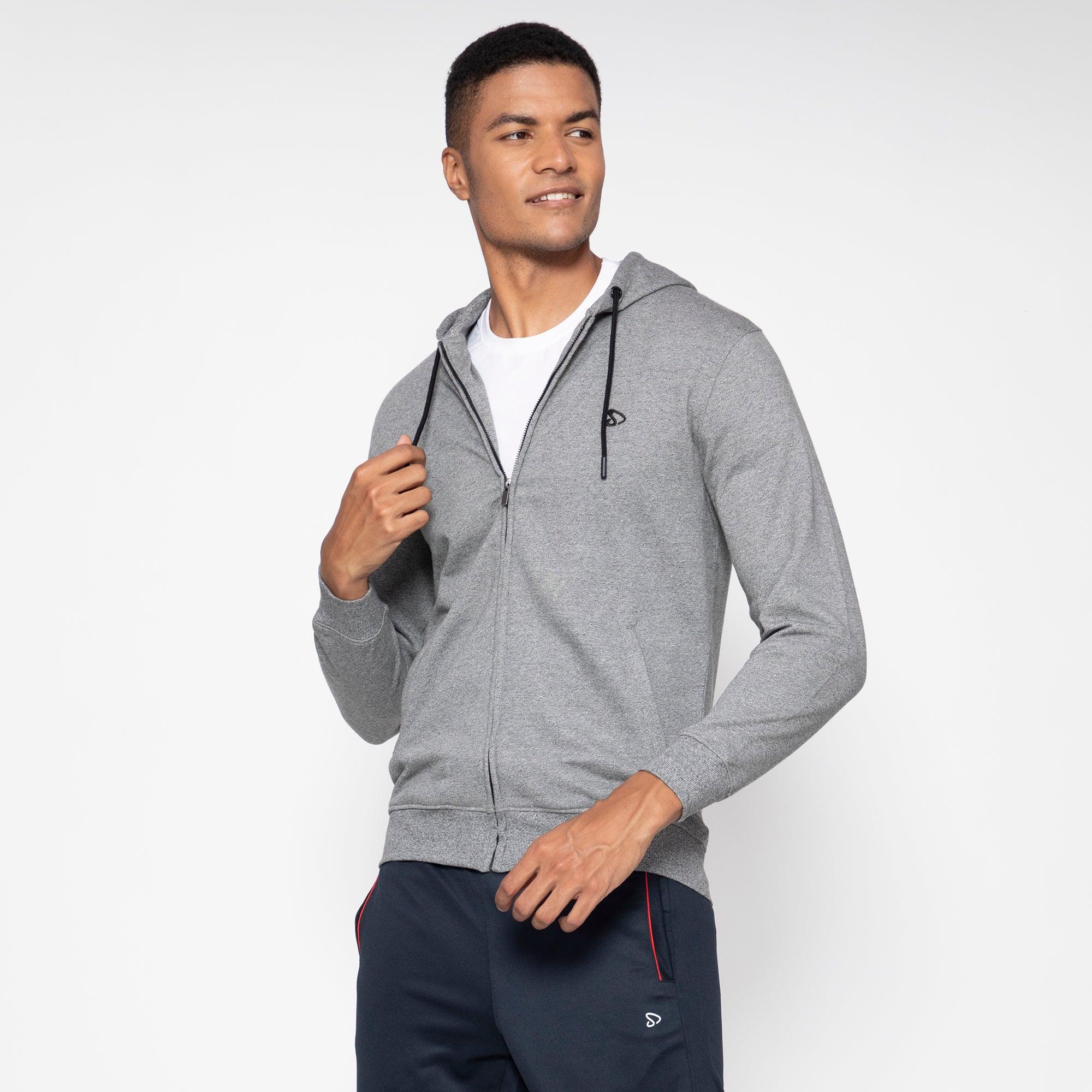 Sporto Men's Solid Hoodie Sweatshirt