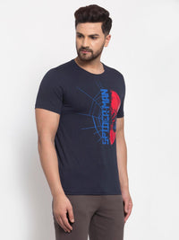 Sporto Men's Spider man Print T-Shirt - Navy