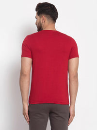 Sporto Men's Iron man Printed T-Shirt - Red