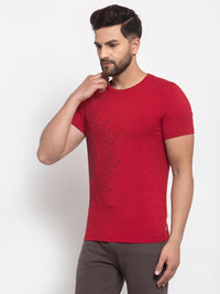 Sporto Men's Iron man Printed T-Shirt - Red