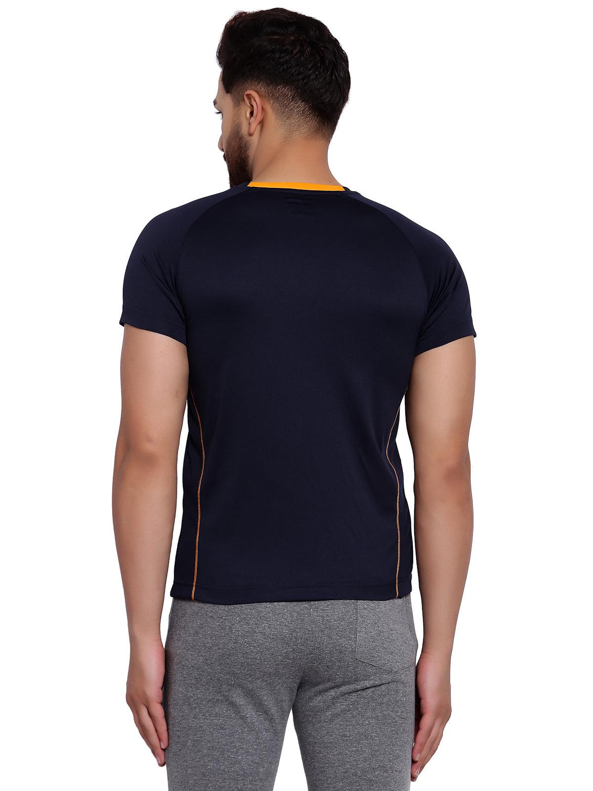 Sporto Men's Athletic Jersey Quick Dry T-Shirt - Navy