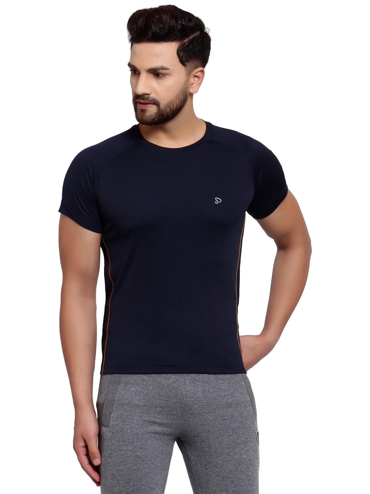 Sporto Men's Athletic Jersey Quick Dry T-Shirt - Navy