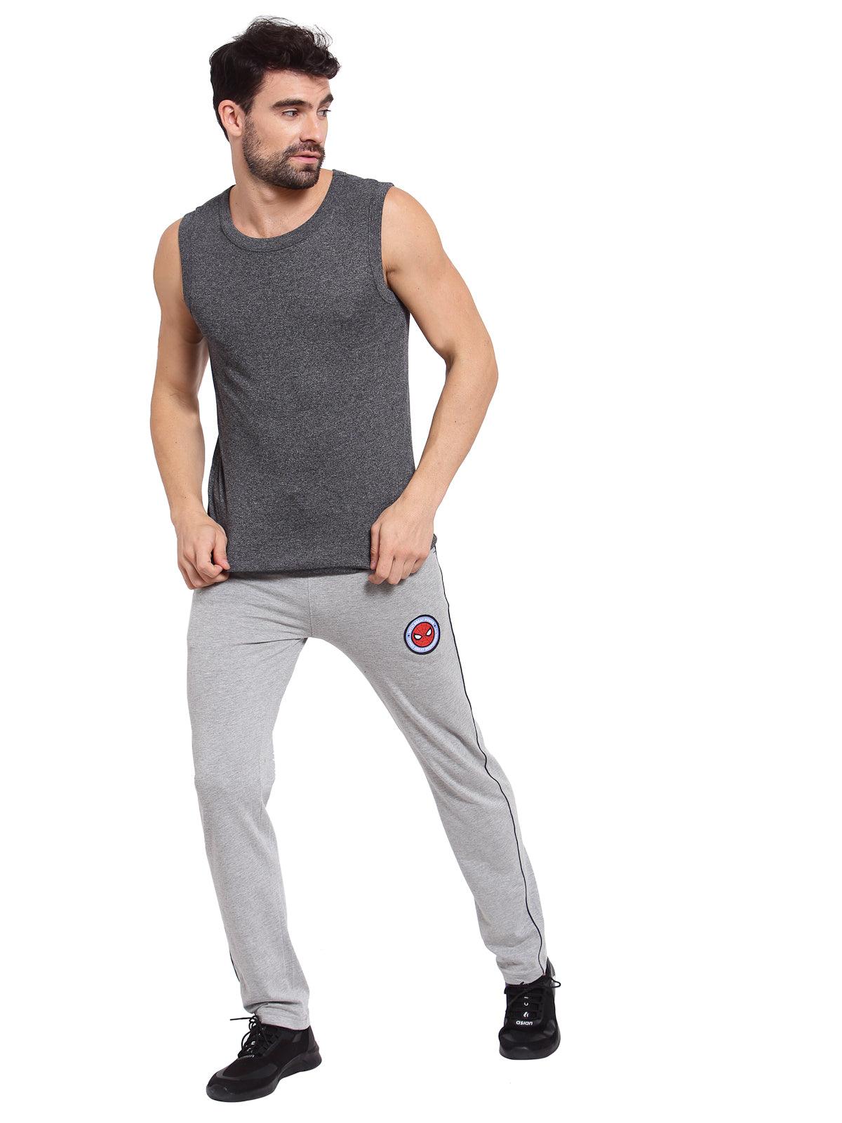 Sporto Marvel Men's Grey Melange Track pant