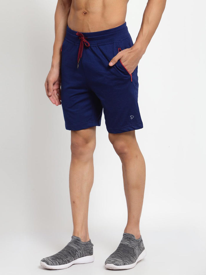 Sporto Men's Solid Lounge Shorts - Insignia Blue