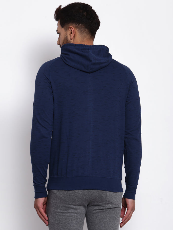 Sporto Men's Hoodie Sweatshirt Blue/Black Inj.