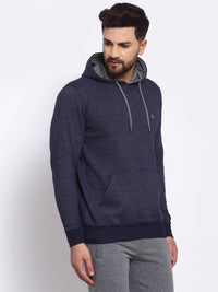 Sporto Men's Hoodie Sweatshirt Navy With Jaspe