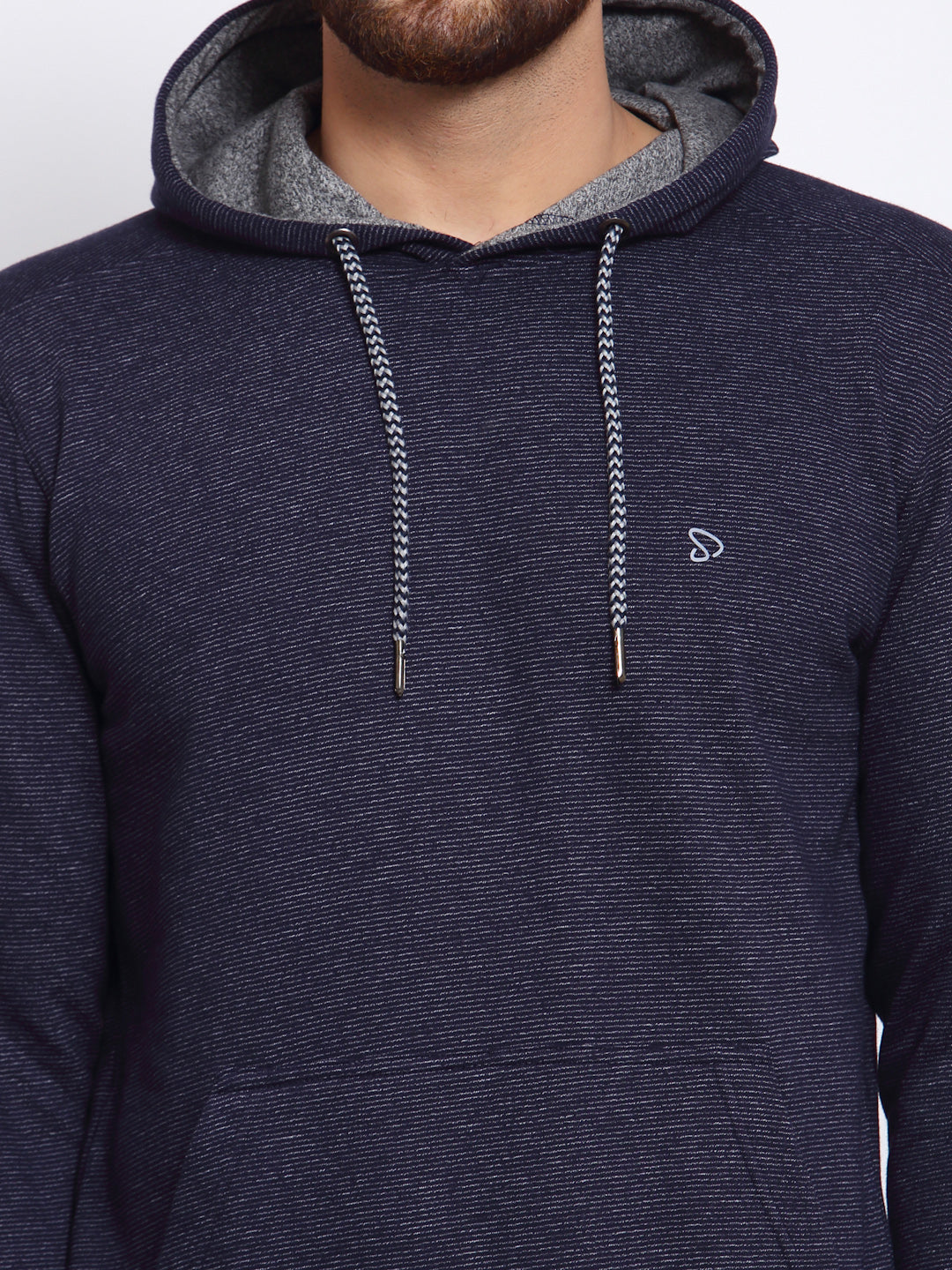 Sporto Men's Hoodie Sweatshirt Navy With Jaspe