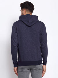 Sporto Men's Hoodie Sweatshirt Navy With Jaspe