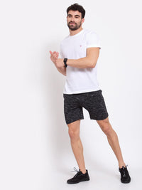 Sporto Men's Lounge Shorts - Black White Inject