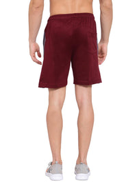 Sporto Men's Solid Casual Lounge Shorts - Burgundy