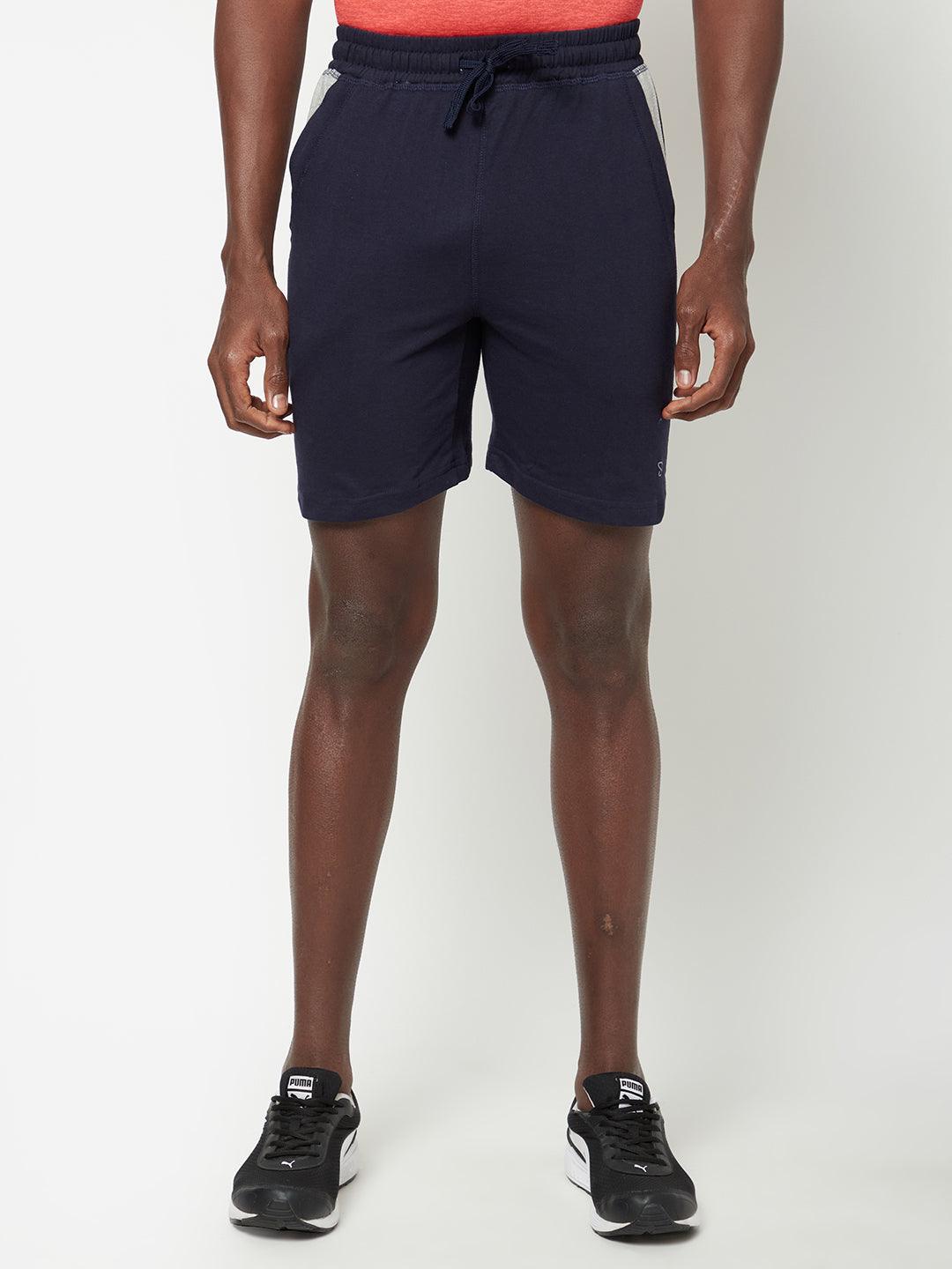 Sporto Men's Solid Casual Lounge Shorts - Navy