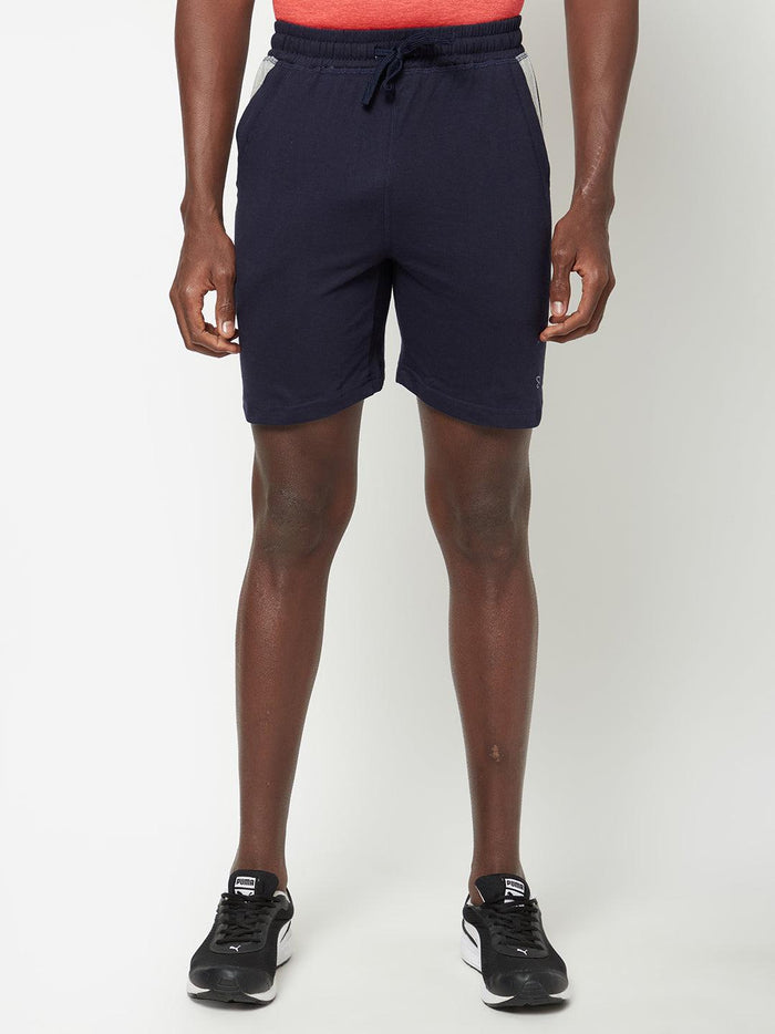 Sporto Men's Solid Casual Lounge Shorts - Navy