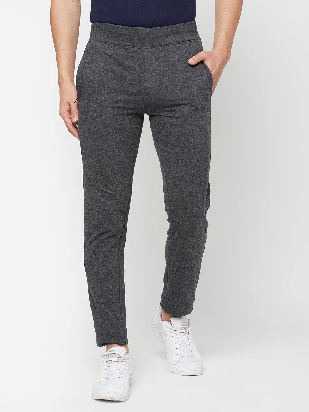 Sporto Men's Anthra Melange Terry Track pant