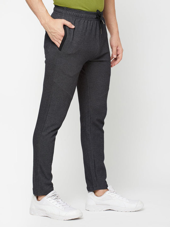 Sporto Men's Double Knit Charcoal Track Pant