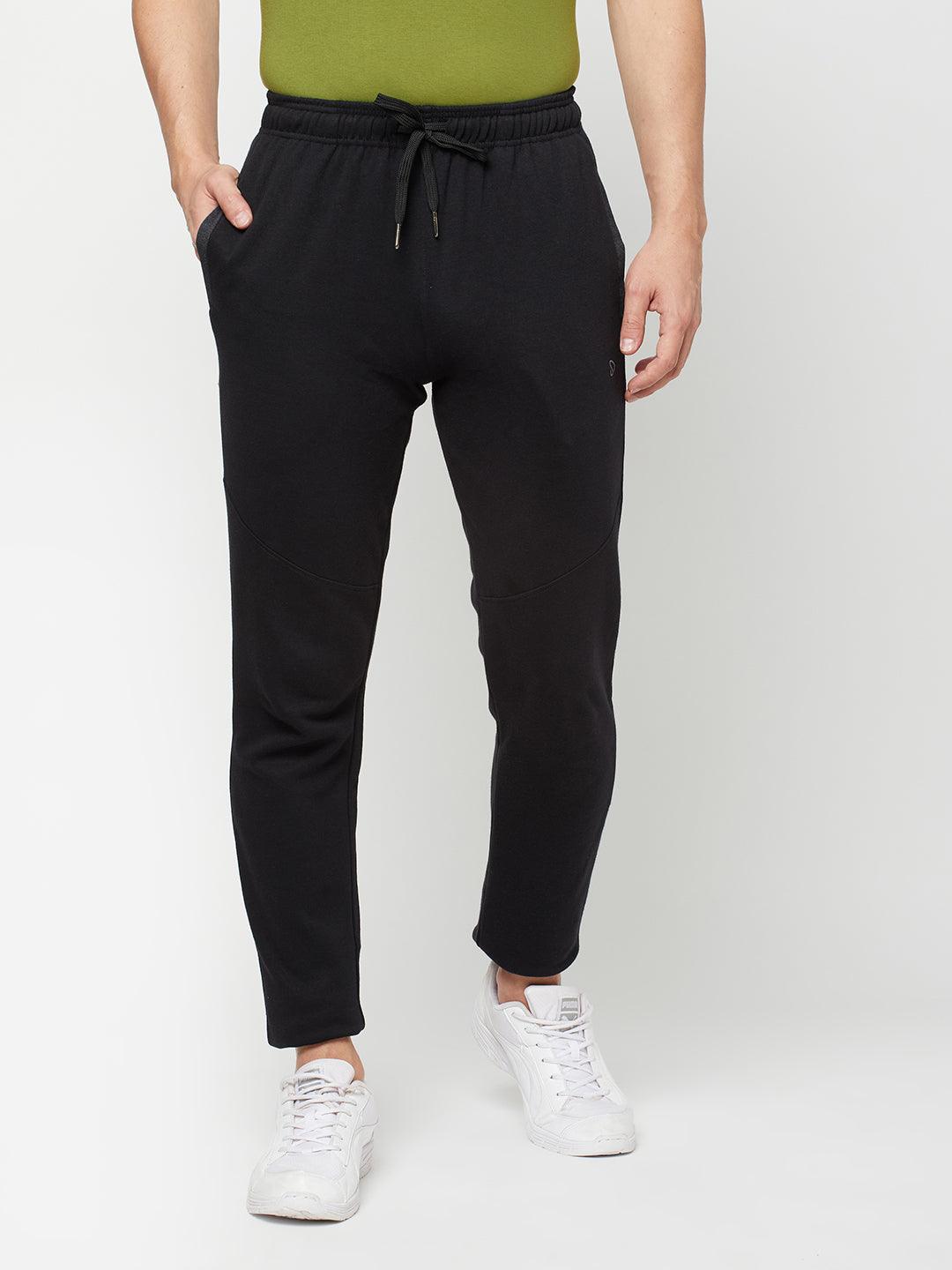 Sporto Men's Double Knit Black Track Pant