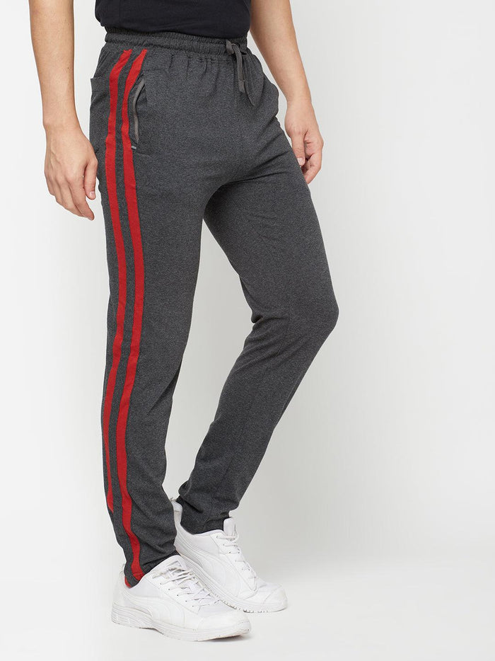 Sporto Men's Anthra Melange Jersey Knit Track pant