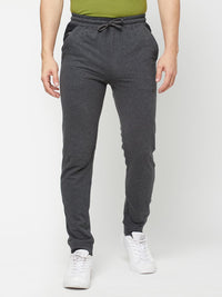 Sporto Men's Terry Knit Anthra Melange Track Pant