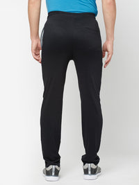 Sporto Men's Plaited Jersey Knit Black & Grey Track Pant