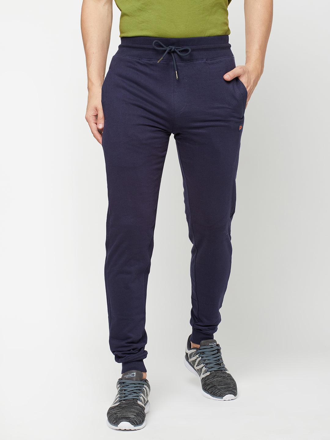 Sporto Men's Navy Joggers of Fleece Terry Fabric