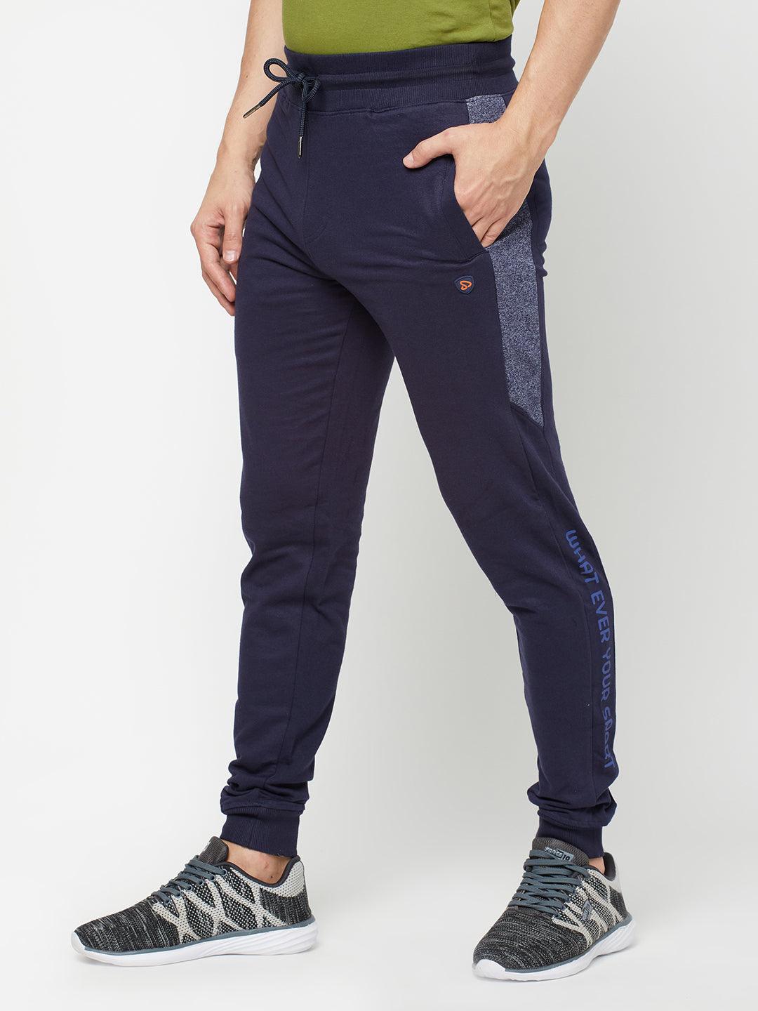 Sporto Men's Navy Joggers of Fleece Terry Fabric