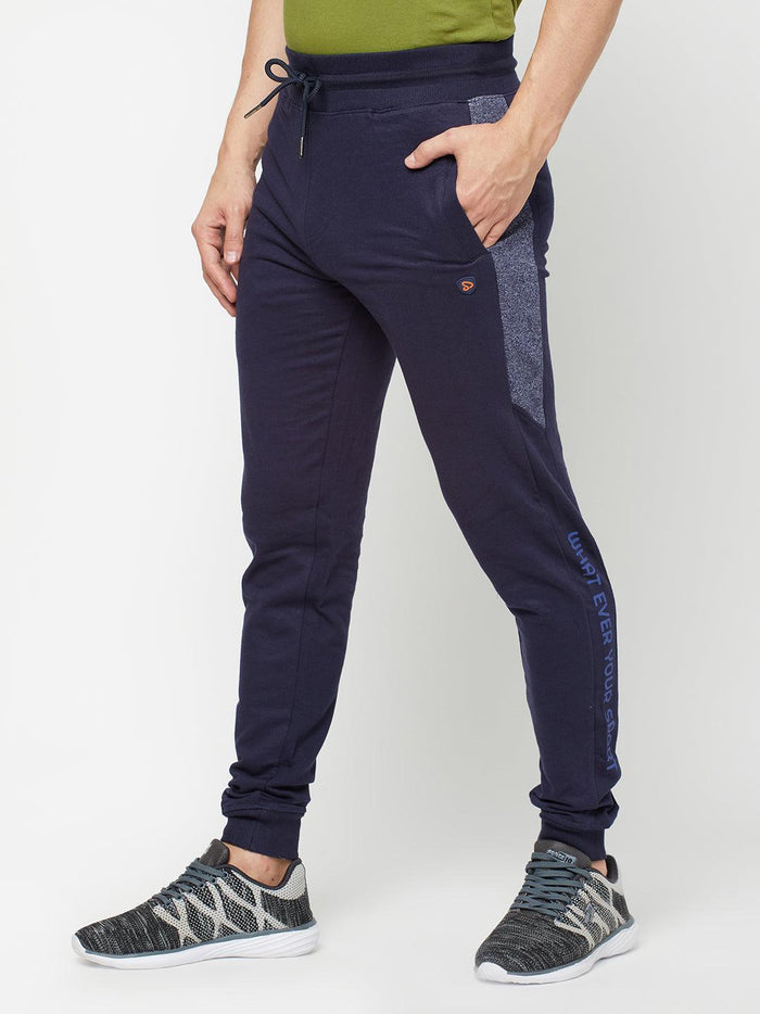 Sporto Men's Navy Joggers of Fleece Terry Fabric