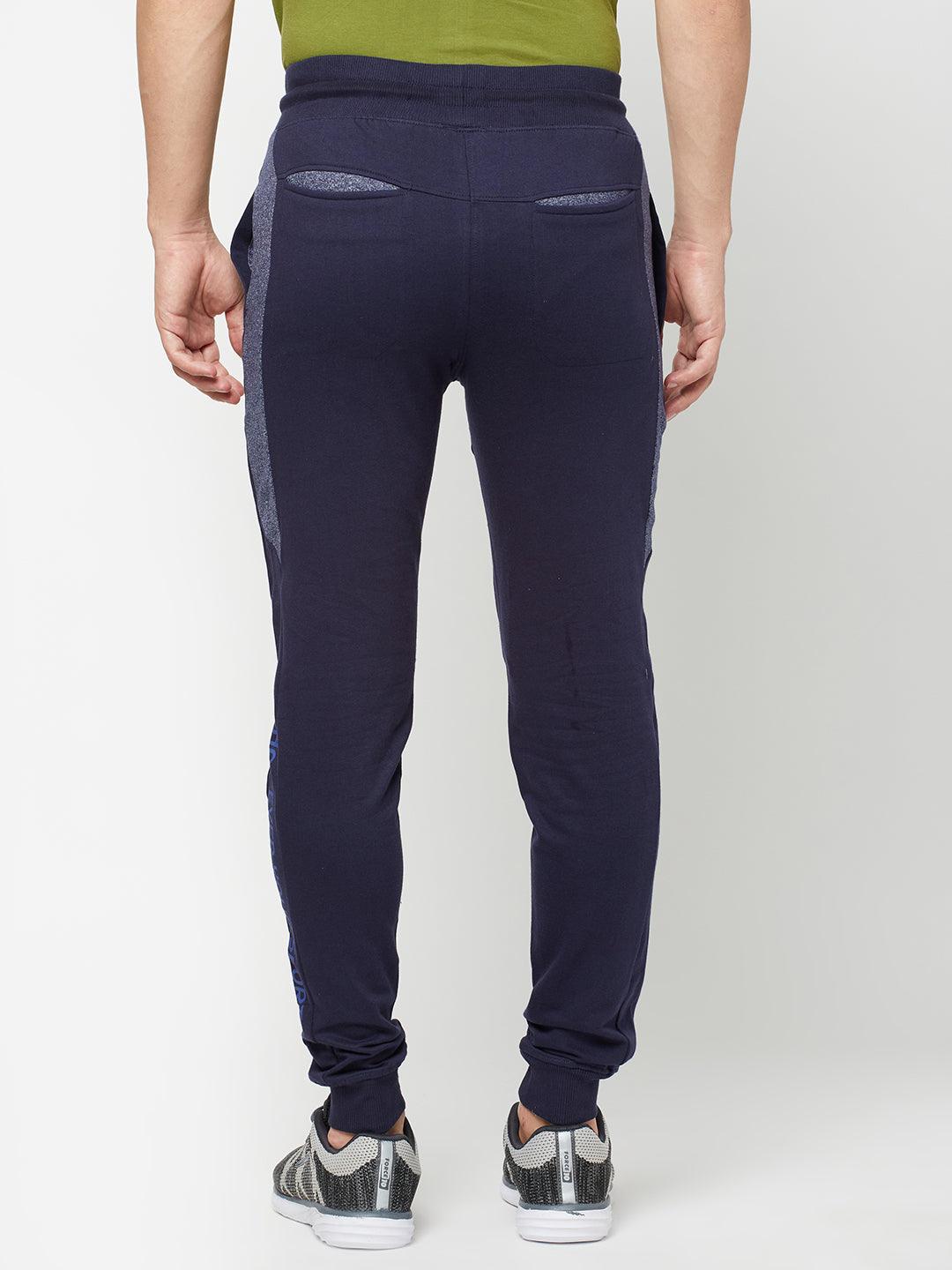 Sporto Men's Navy Joggers of Fleece Terry Fabric