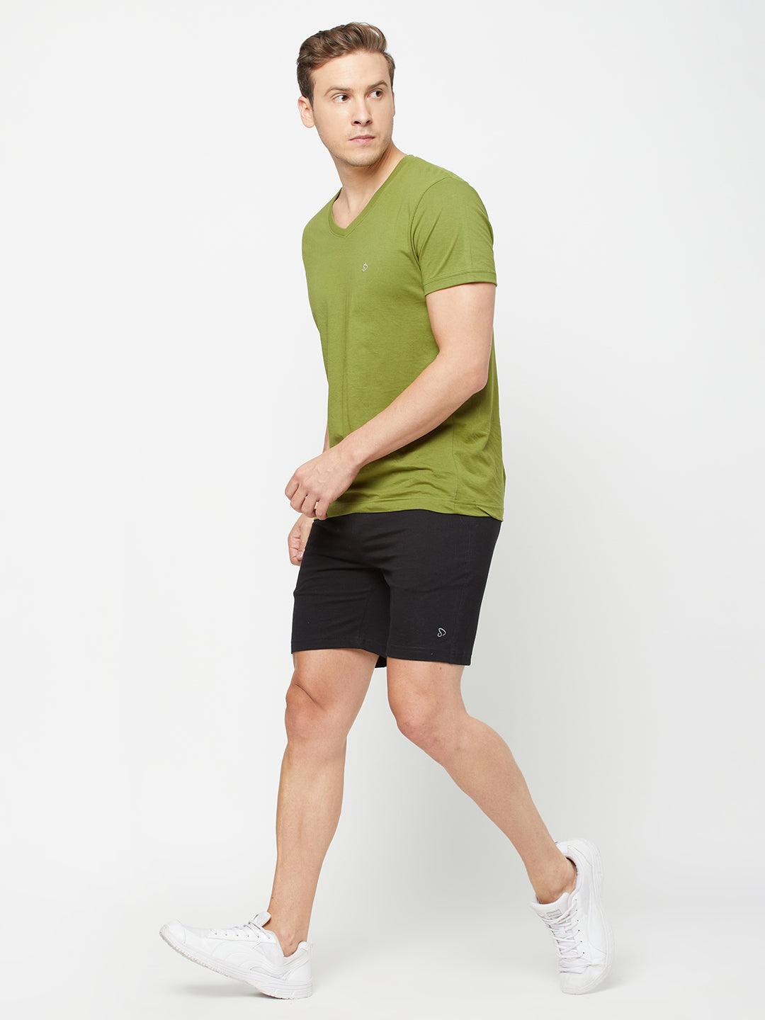 Sporto Men's Casual Lounge Shorts - Black