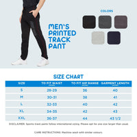 Sporto Men's Charcoal Printed Track Pant