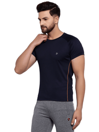 Sporto Men's Athletic Jersey Quick Dry T-Shirt - Navy