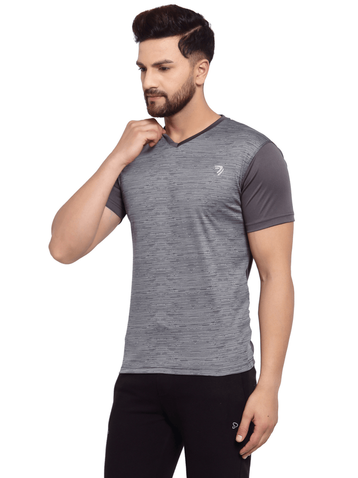 Sporto Men's Athletic Jersey Quick Dry T-Shirt - Grey