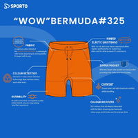 Sporto Men's Cotton Bermuda Shorts - Insignia Blue